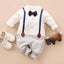 Luxury Modern Baby Boy Romper with Bow - Premium Infant Outfit