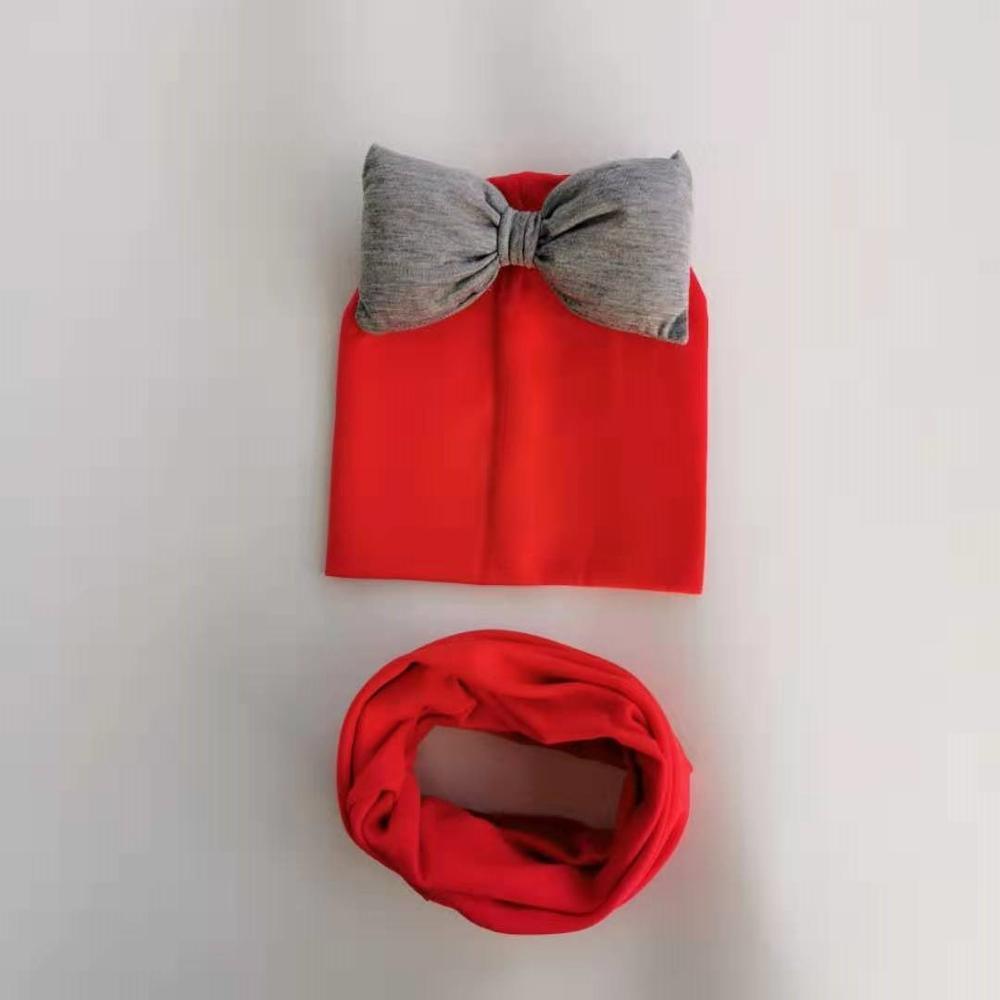 Chapeau en Coton Premium pour Bébé avec Nœud et Écharpe