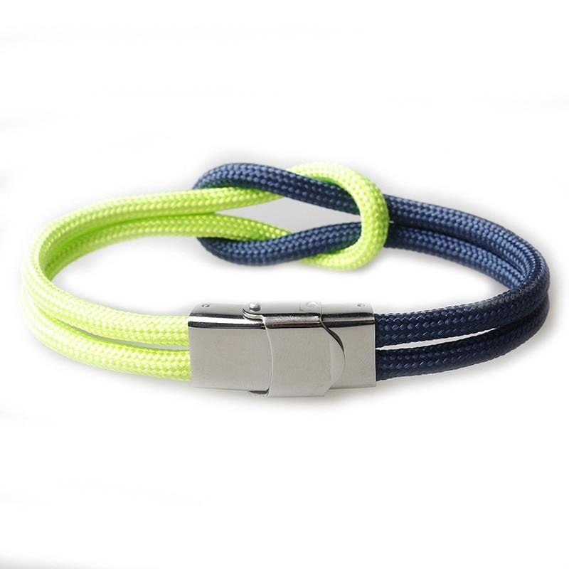Bracelet en corde moderne à nœud élégant multi-couches pour hommes et femmes