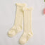 Charming Non-Slip Cotton Knee High Socks with Bow for Baby Girls - Korvel