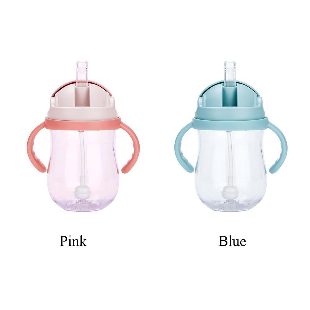 Silicone Leakproof Sippy Cup with Soft Straw and Handles