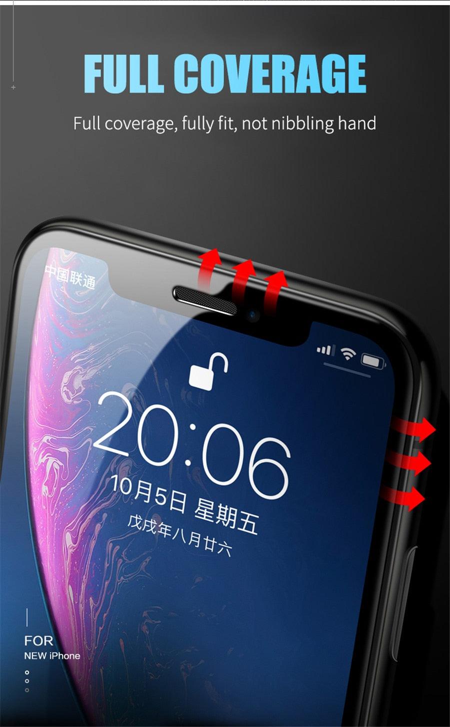 Protecteur d'écran en céramique pleine couverture premium pour iPhone