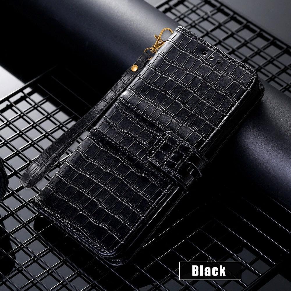 Luxury Pattern Flip Case for iPhone - Premium Leather Wallet Protection