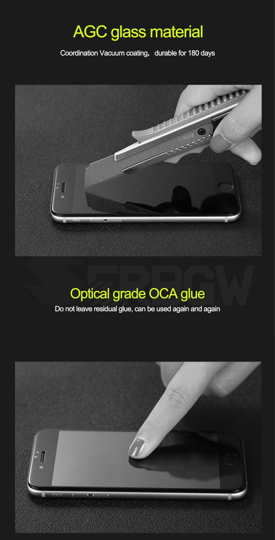 Verre trempé incurvé 9D pour iPhone 7/8 Plus
