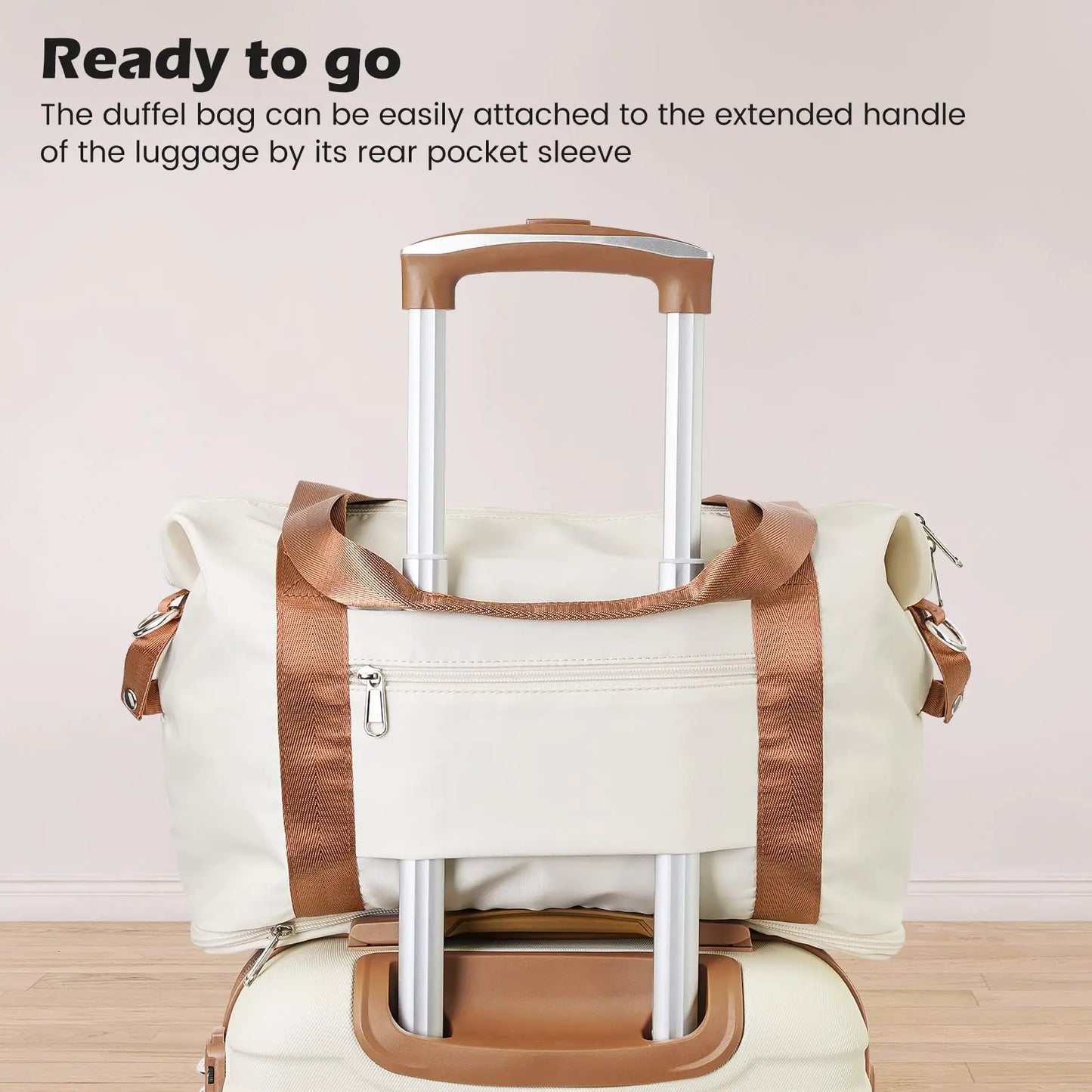 Ensemble de valises rigides Coolife 3 pièces avec verrou TSA - Rose