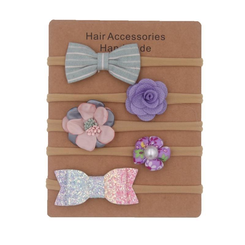 Ensemble de bandeaux floraux faits main pour bébé - Accessoires capillaires doux