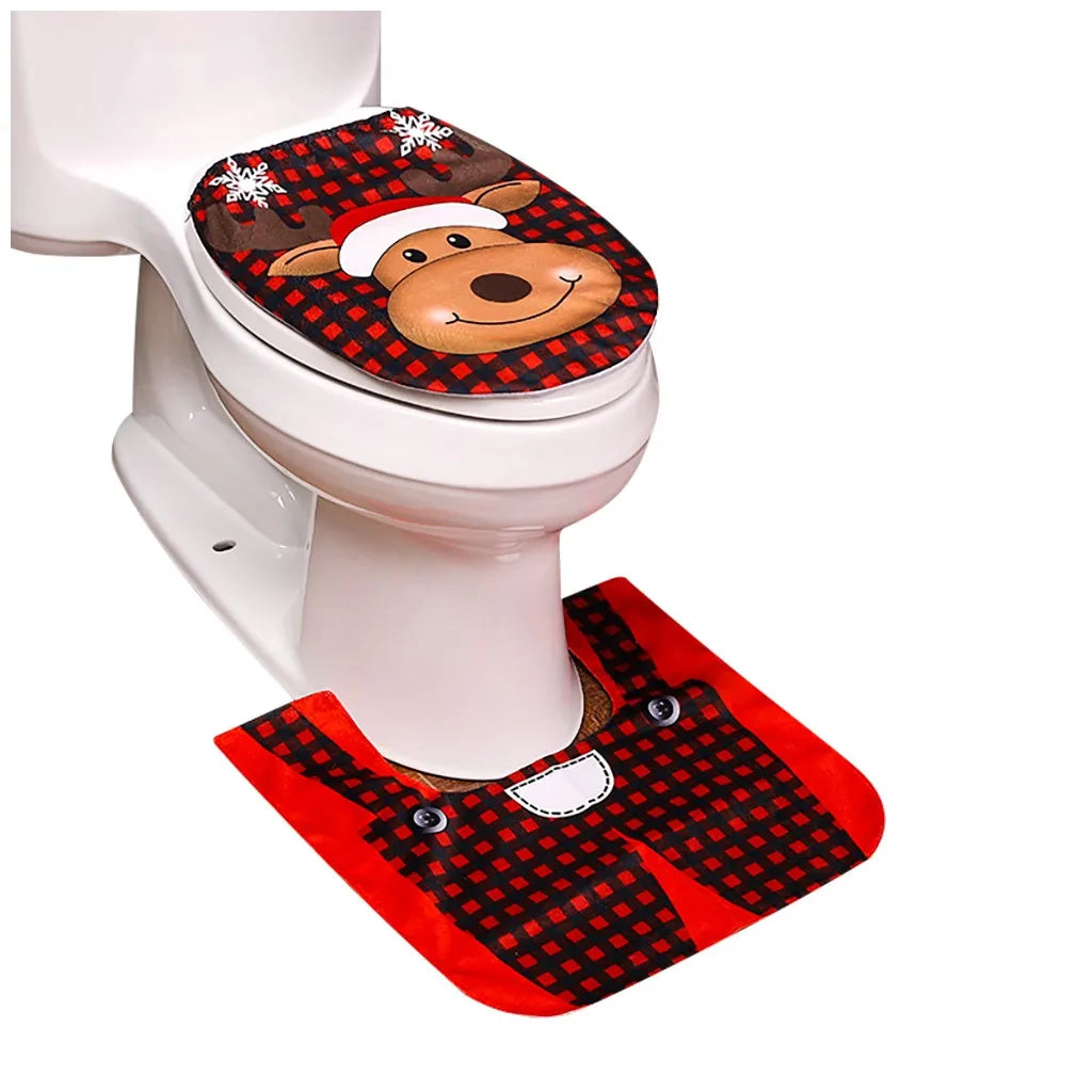 Christmas Toilet Decoration Santa Claus Bathroom Set - Korvel