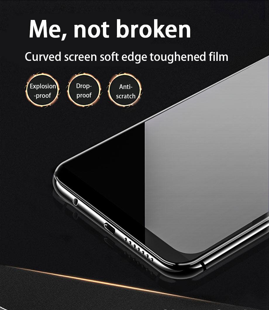 Protecteur d'écran en verre trempé pleine couverture premium pour iPhone