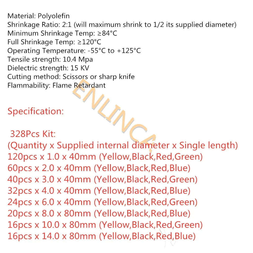 Kit de Tubes Thermorétractables - 127-750pcs Isolation Thermorésistante
