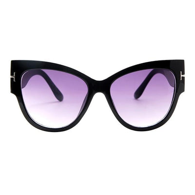 Lunettes de soleil vintage élégantes en forme de chat avec protection UV400