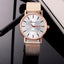 Montre à Quartz Décontractée pour Femmes avec Bracelet en Silicone Élégant