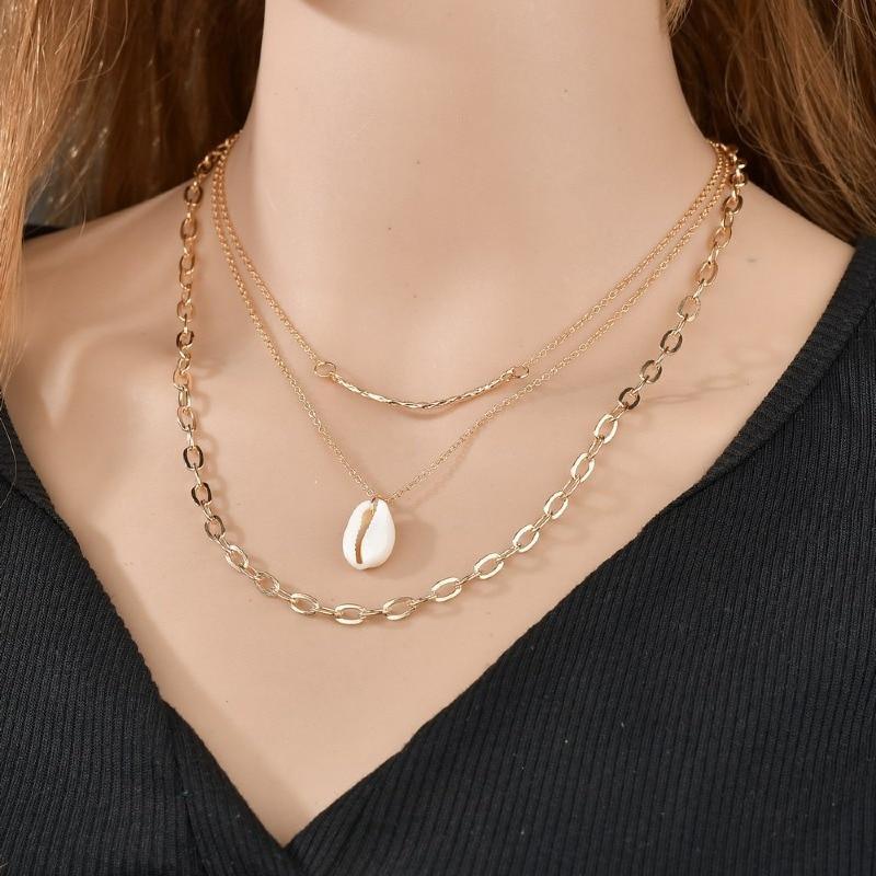 Modern Vintage Multilayer Crystal Gold Choker Necklace