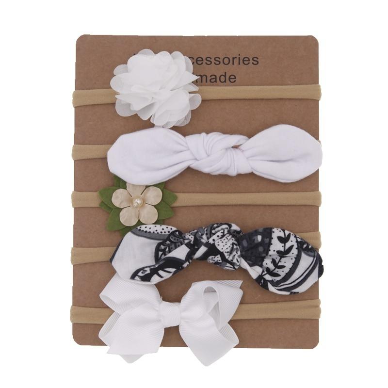 Ensemble de bandeaux floraux faits main pour bébé - Accessoires capillaires doux