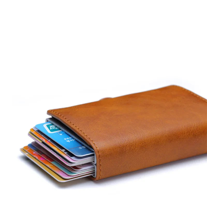 Carbon Fiber Leather Men Wallet Money Bag - Korvel