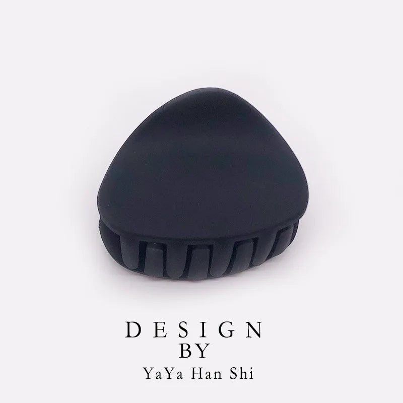 Korean Fashion Design Women Hair Claw Solid Color Hair Crab Retro Square Scrub Hair Clips - Korvel