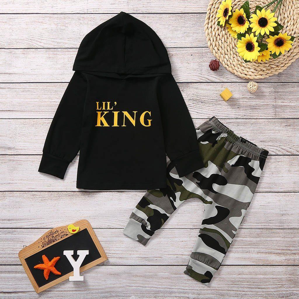 Ensemble Sweat à Capuche et Pantalons Camouflage pour Bébé Garçon