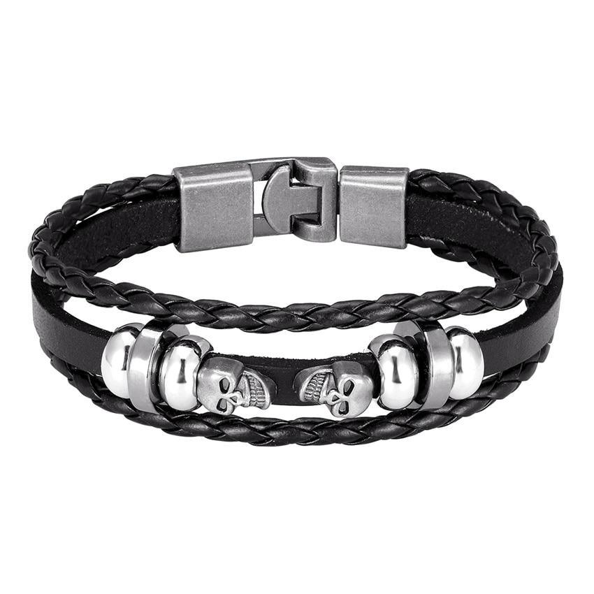 Bracelet en cuir tressé tendance pour hommes et femmes