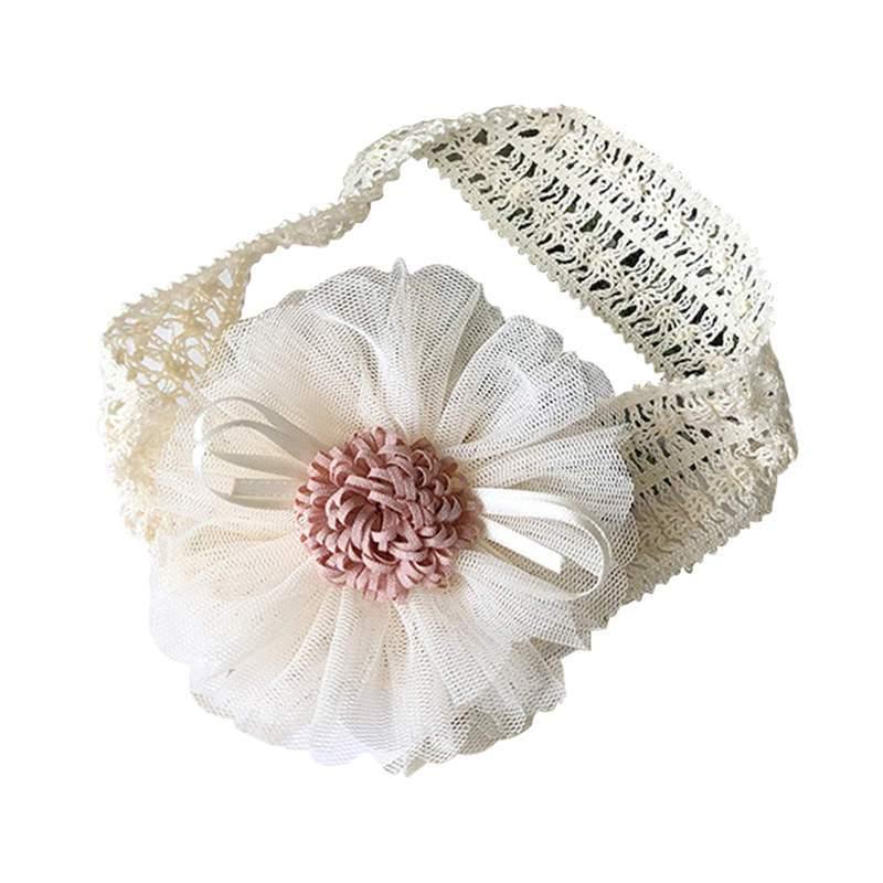 Elegant Handmade Baby Girl Hair Band with Rhinestone Crown - Perfect for Infants - Korvel