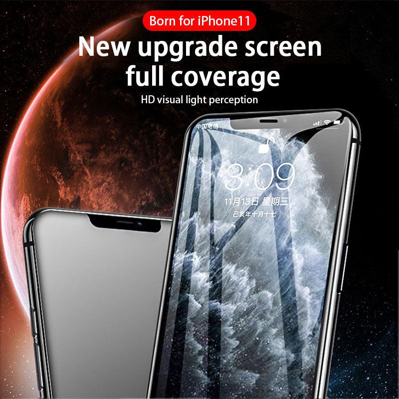 Protecteur d'écran en verre trempé pleine couverture premium pour iPhone