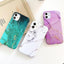 Coque de téléphone en marbre crack mat de luxe pour modèles d'iPhone