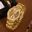 Montre classique de luxe en rhinestones pour femmes