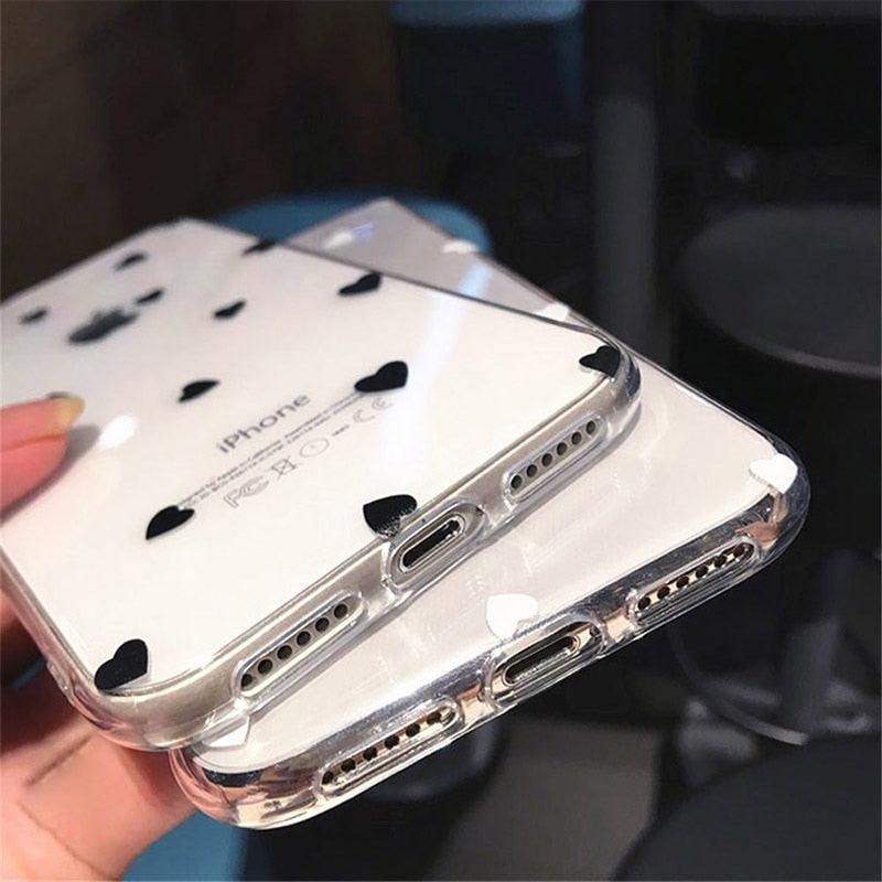 Premium Transparent Phone Case for iPhone - Little Dots Design