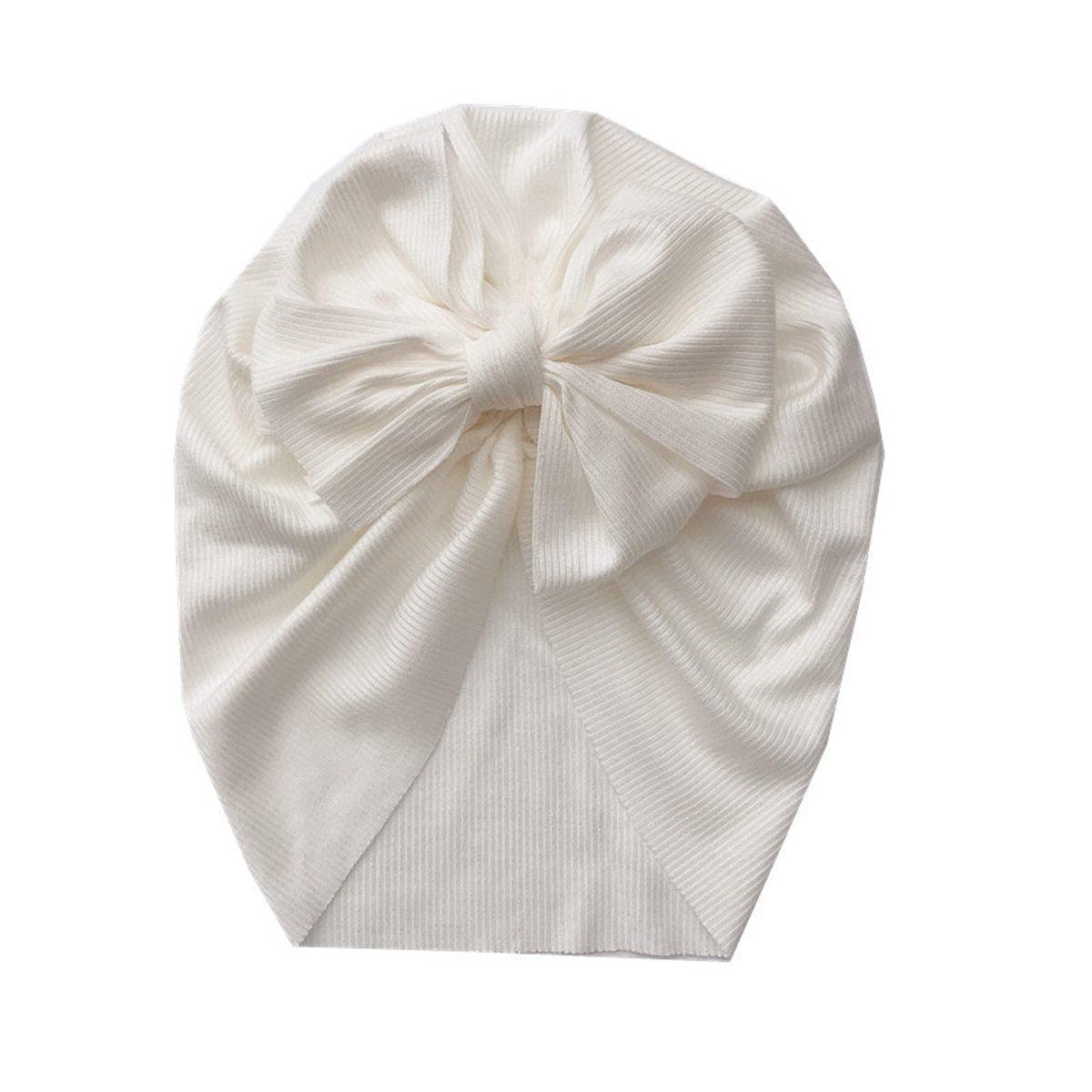 Elegant Cotton Turban Beanie for Newborns