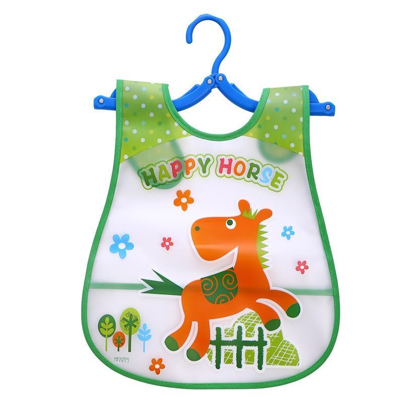 Bavoirs imperméables ajustables à imprimé animal pour enfants