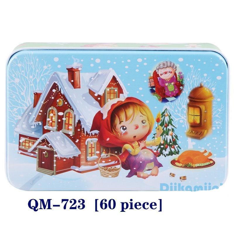 60-Piece Cartoon Animal Wooden Puzzle for Kids - Educational Fun Toy - Korvel