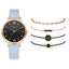Montre analogique à quartz pour femmes avec bracelet en cuir de luxe