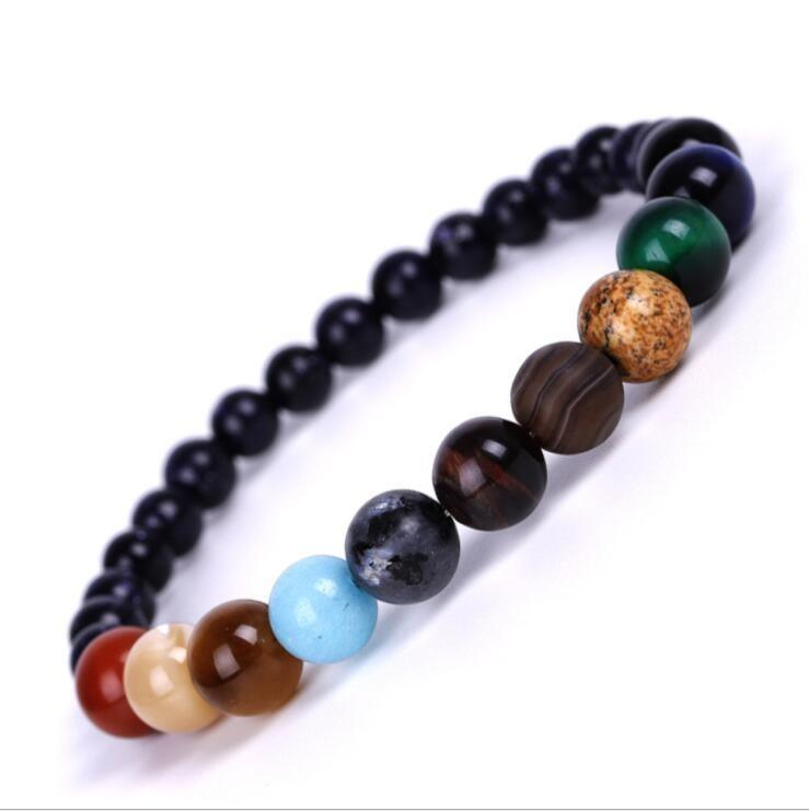 Galaxy Solar System Bracelet - Natural Stone Jewelry