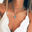 Modern Vintage Multilayer Crystal Gold Choker Necklace