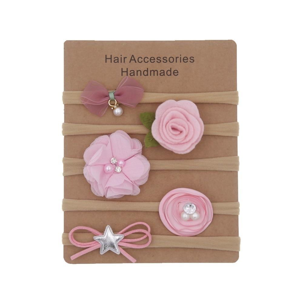 Ensemble de bandeaux floraux faits main pour bébé - Accessoires capillaires doux