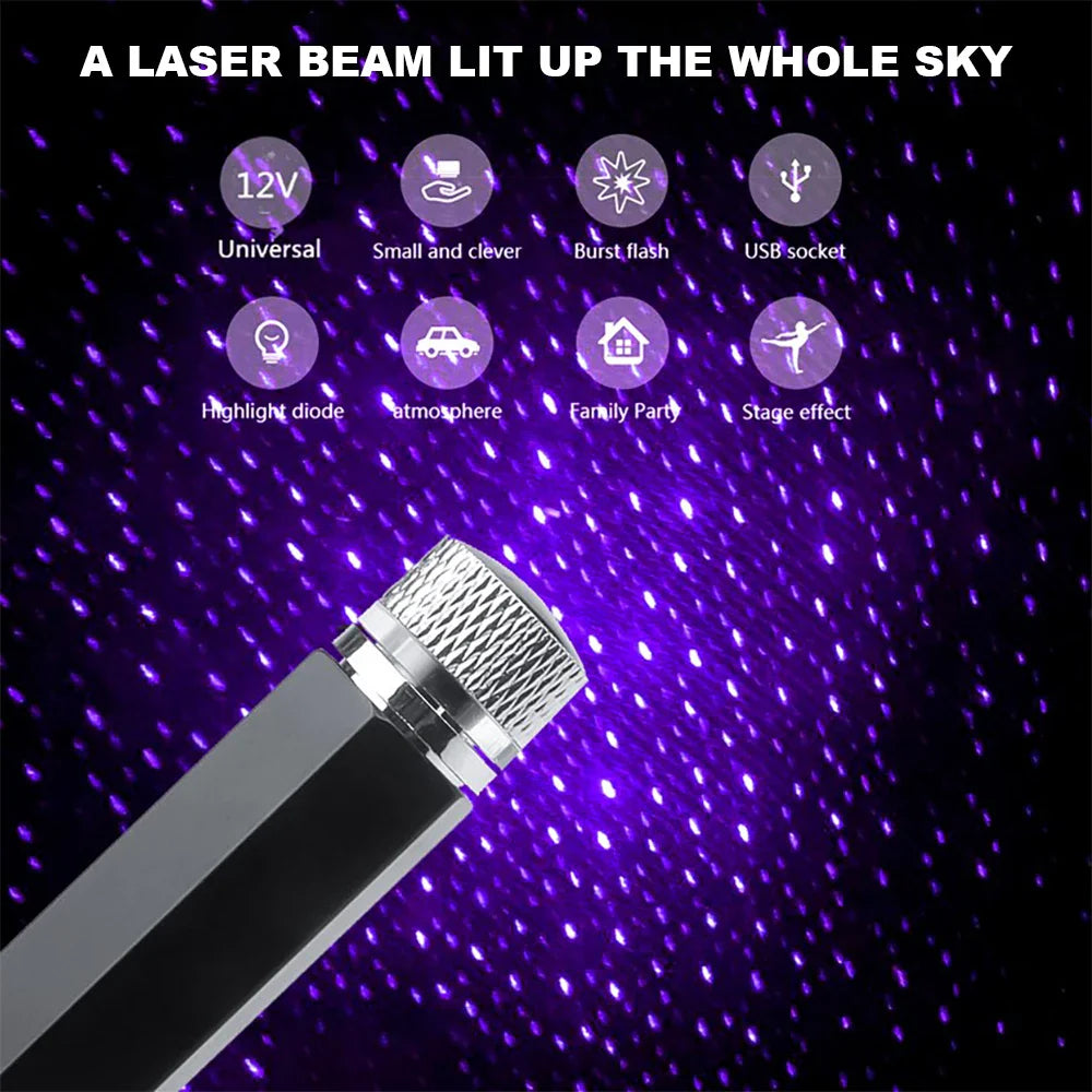 Proyector de Luz Nocturna de Estrellas en el Techo del Coche Mini LED