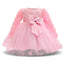 Luxury Handmade Pink Dress for Baby Girls' First Birthday