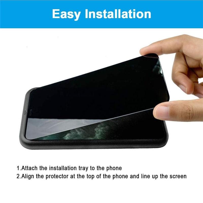 Protector de Pantalla de Vidrio Templado Privado en Paquete de 3 para iPhone