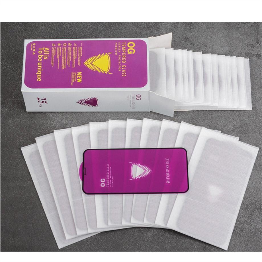 Protector de Pantalla de Vidrio Templado de 3 Piezas para Modelos de iPhone
