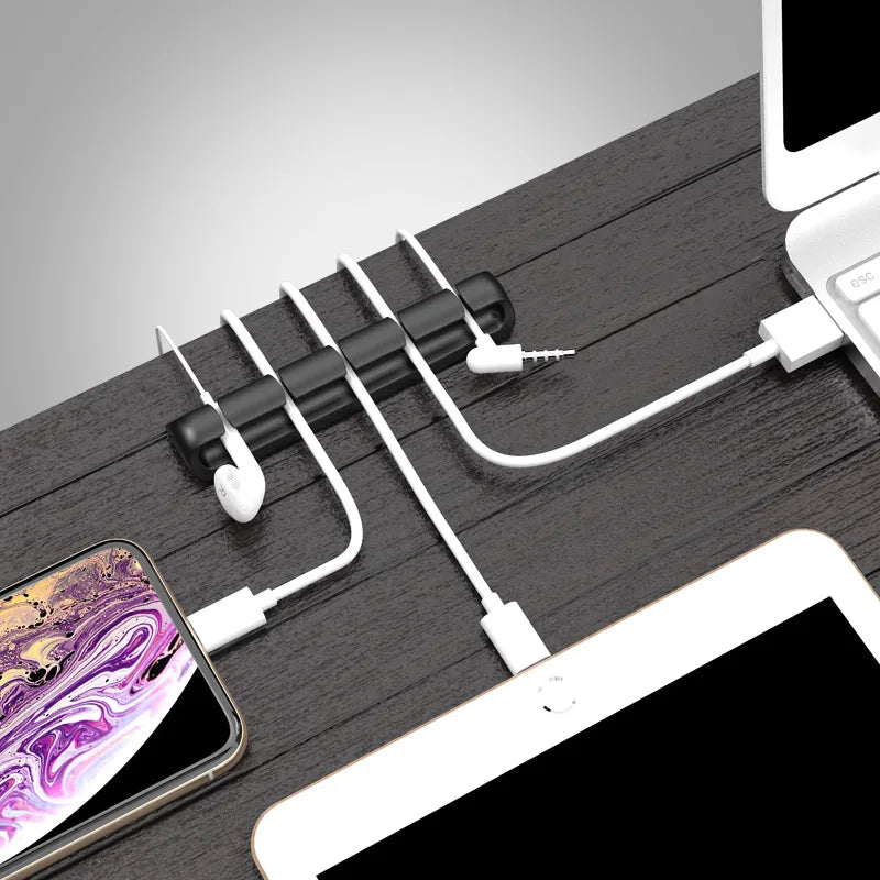 Premium Desktop Cord Manager for USB and Earphone Cables