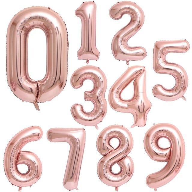 Luxury 32-Inch Number Foil Balloon for Celebrations