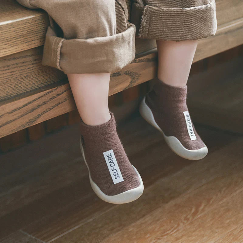 Unisex Baby Shoes First Shoes Baby Walkers Toddler First Walker Baby Girl Kids Soft Rubber Sole Baby Shoe Knit Booties Anti-slip - Korvel