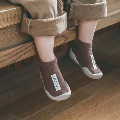 Unisex Baby Shoes First Shoes Baby Walkers Toddler First Walker Baby Girl Kids Soft Rubber Sole Baby Shoe Knit Booties Anti-slip - Korvel