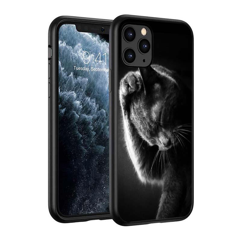 Black Big Eye Cat Phone Case for iPhone Series