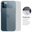 Protecteur d'écran arrière en fibre de carbone pour iPhone