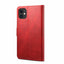 Luxury Red Leather Magnetic Flip Case for iPhone