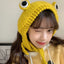 Chapeau en tricot de grenouille mignon pour femmes