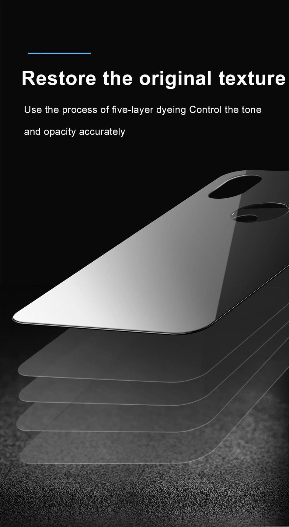 Protecteur arrière en verre trempé 9D pour modèles d'iPhone