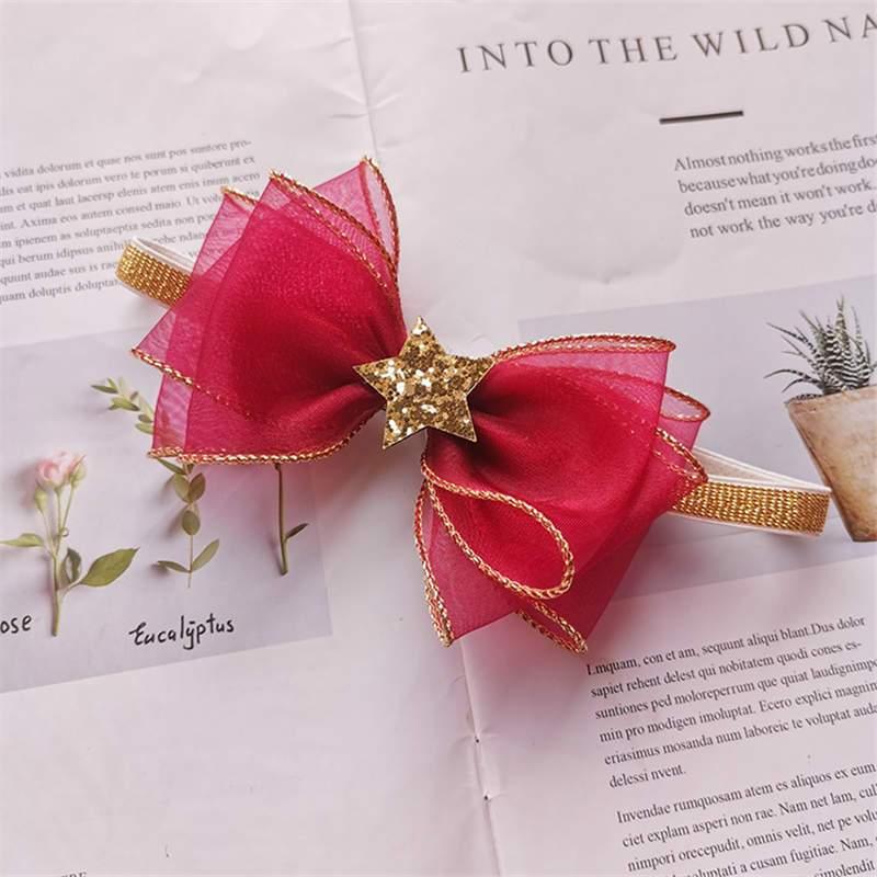 Luxury Pearl Handmade Bowknot Crown Headband for Baby Girls