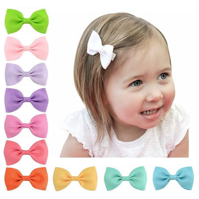 Pinzas para el cabello en mini lazo colorido - Set de 25 para niñas