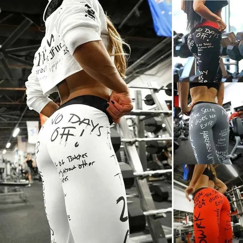 Leggings de Yoga con Estampado de Letras Oshoplive