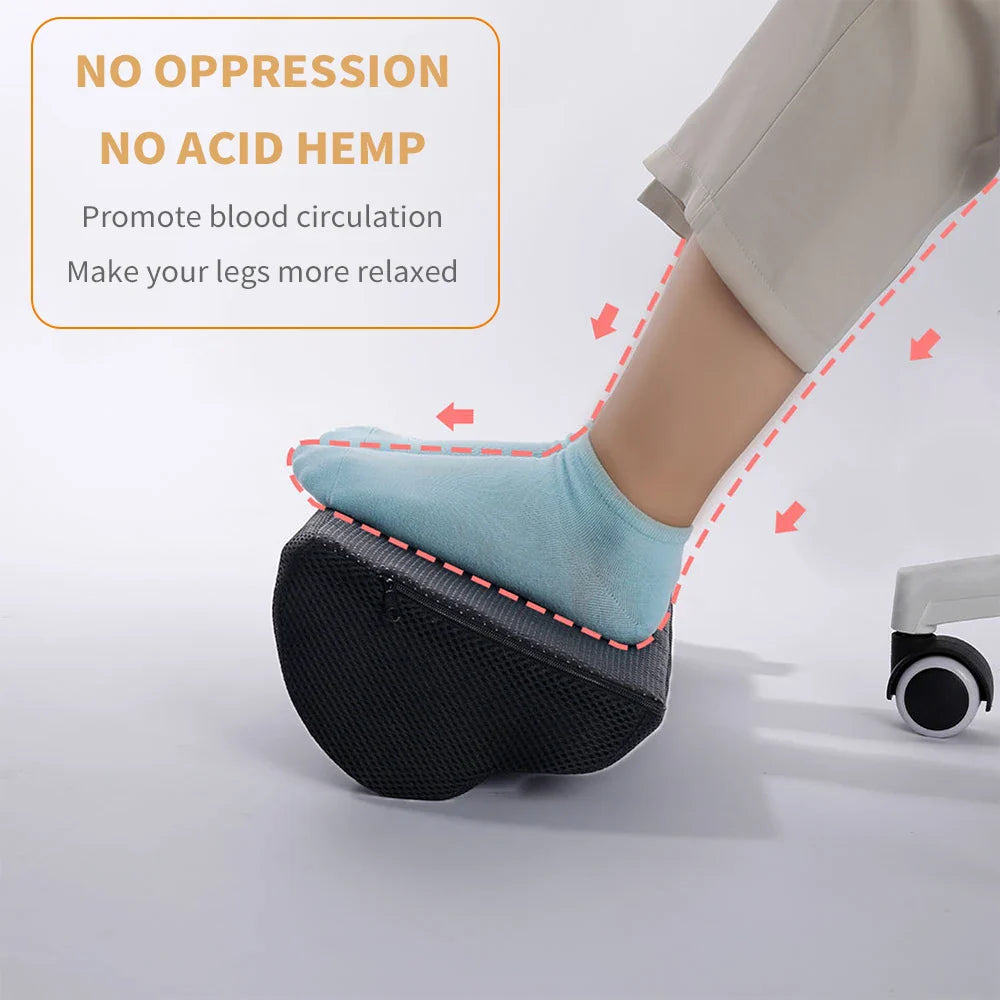 Ergonomic Feet Cushion Support Foot Rest Under Desk Feet Stool Pillow for Home Computer Work Chair Travel Footrest Massage - Korvel